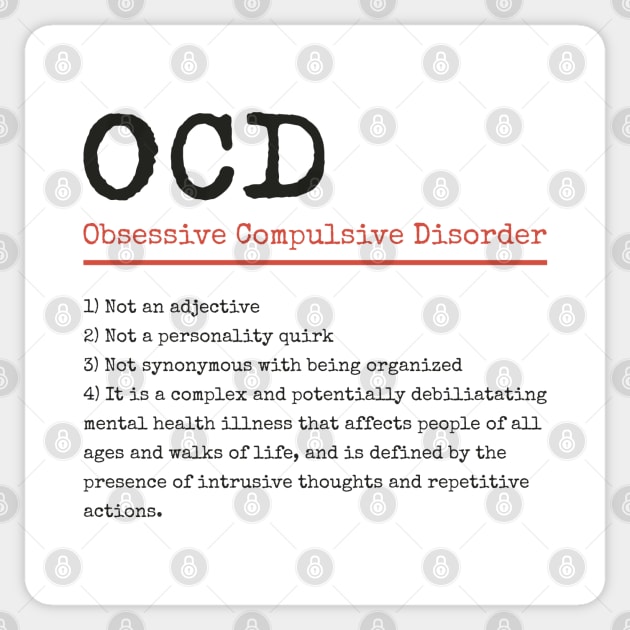 OCD - Obsessive Compulsive Disorder Dictionary Sticker by GoPath